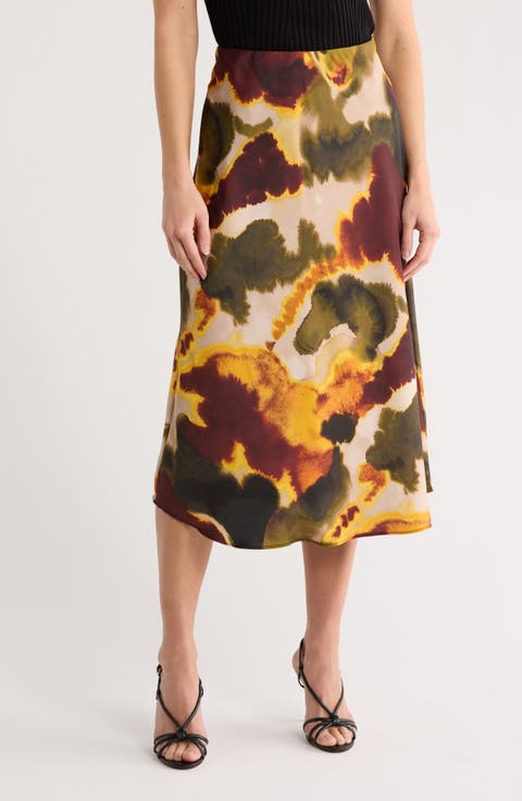 A-Line Midi Skirt