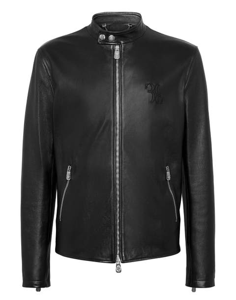 Nappa Leather Moto Jacket Men