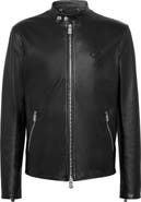 BILLIONAIRE Nappa Leather Moto Jacket Men