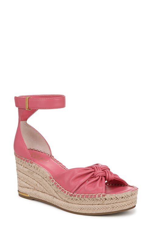 Franco Sarto Clementine Ankle Strap Platform Wedge Sandal In Pink