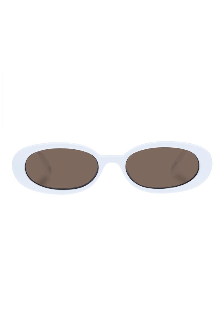 Outta Love 51mm Oval Sunglasses, Main, color, WHITE