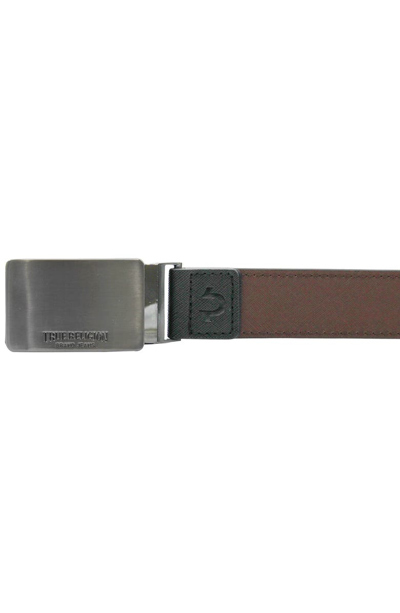 True Religion Brand Jeans Logo Plaque Reversible Belt, Alternate, color,