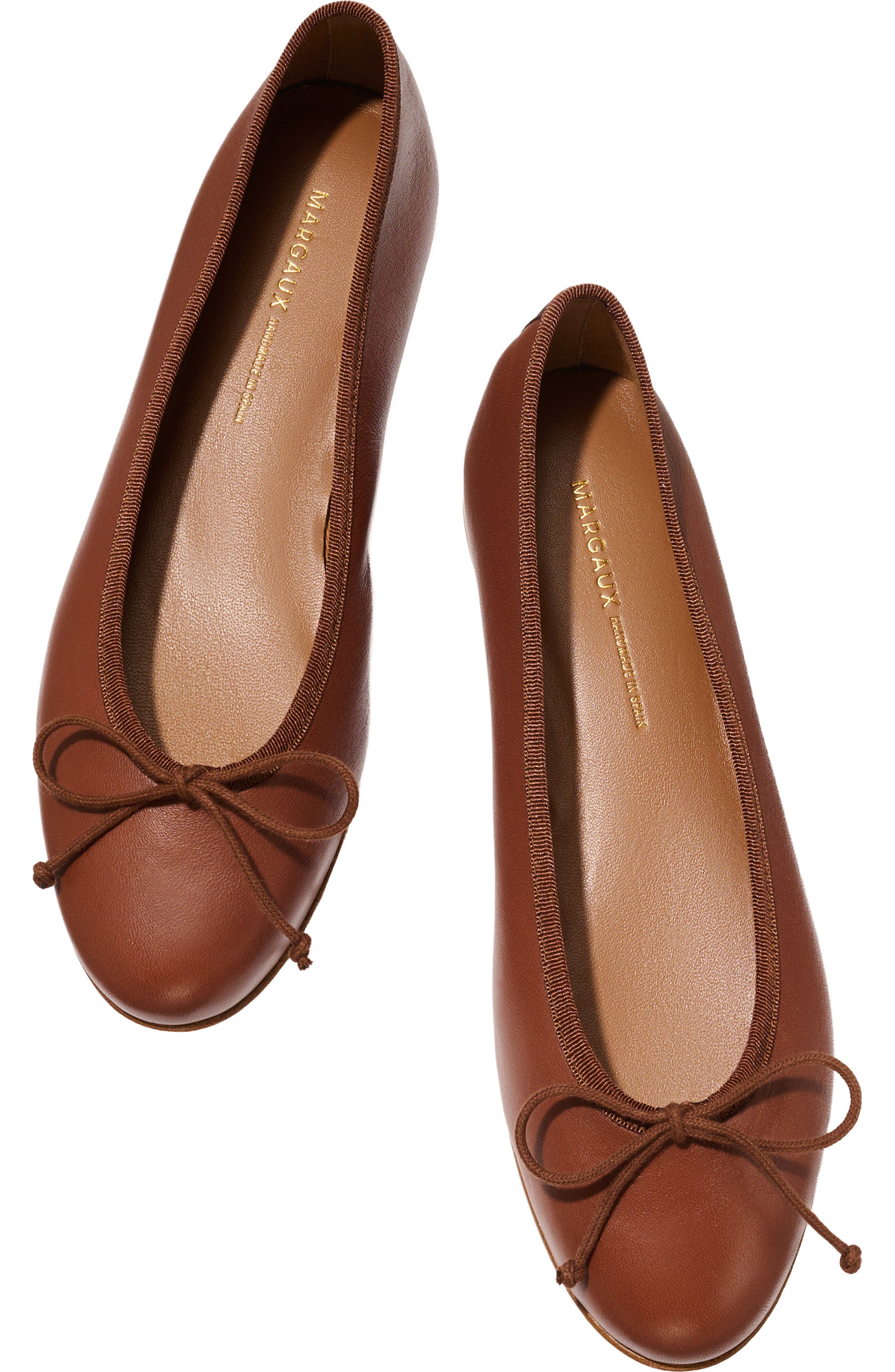 The Demi Flat, Alternate, color, Cognac Nappa