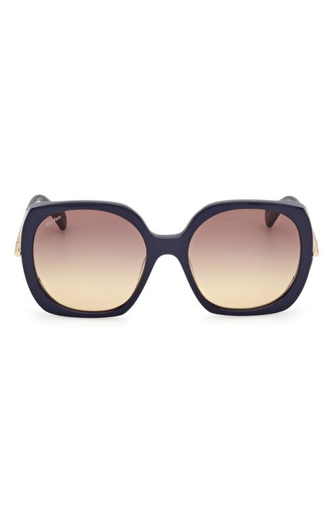 Malibu 58mm Gradient Butterfly Sunglasses