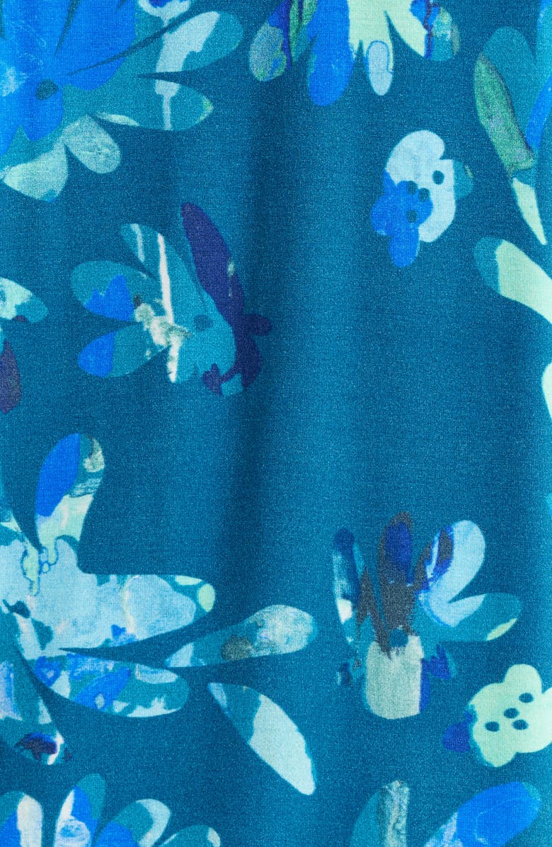 Alivia Sofia Print Pajamas, Alternate, color, Marble Floral Navy/ Jade