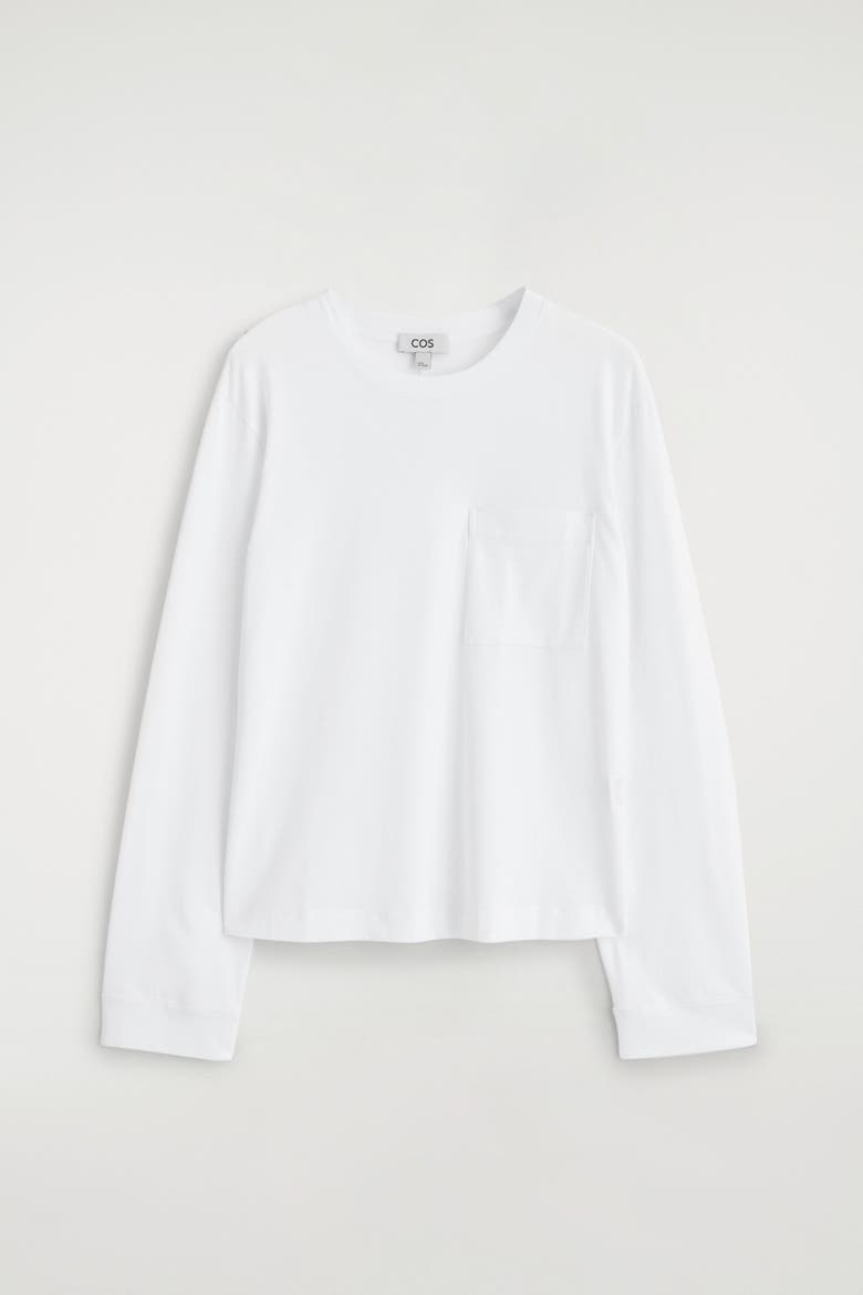 Cotton Long-Sleeved T-Shirt, Alternate, color, WHITE