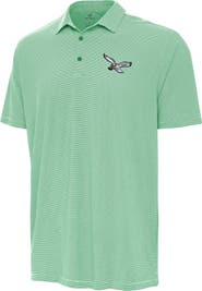 ANTIGUA Men's Antigua Kelly Green/White Philadelphia Eagles Twine Performance Polo