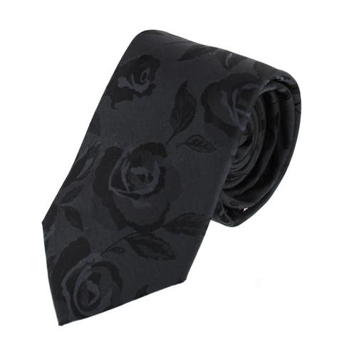 Rose Print Tone on Tone Necktie