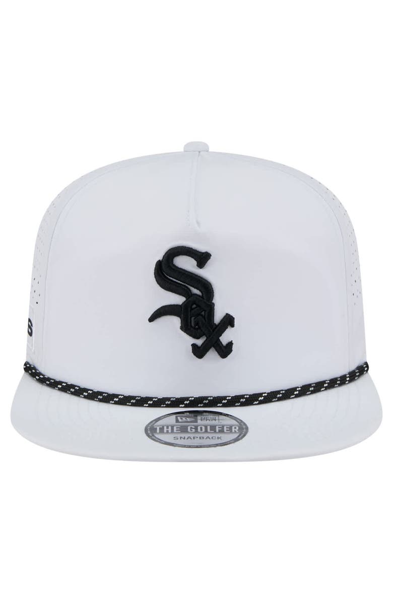 New Era Men's New Era White Chicago White Sox Perforated Golfer Snapback Hat, Alternate, color, White
