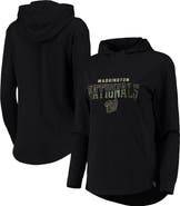 LEVELWEAR Women's Levelwear Black Washington Nationals Vivid Scuba Neck Pullover Hoodie