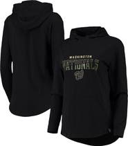 LEVELWEAR Women's Levelwear Black Washington Nationals Vivid Scuba Neck Pullover Hoodie