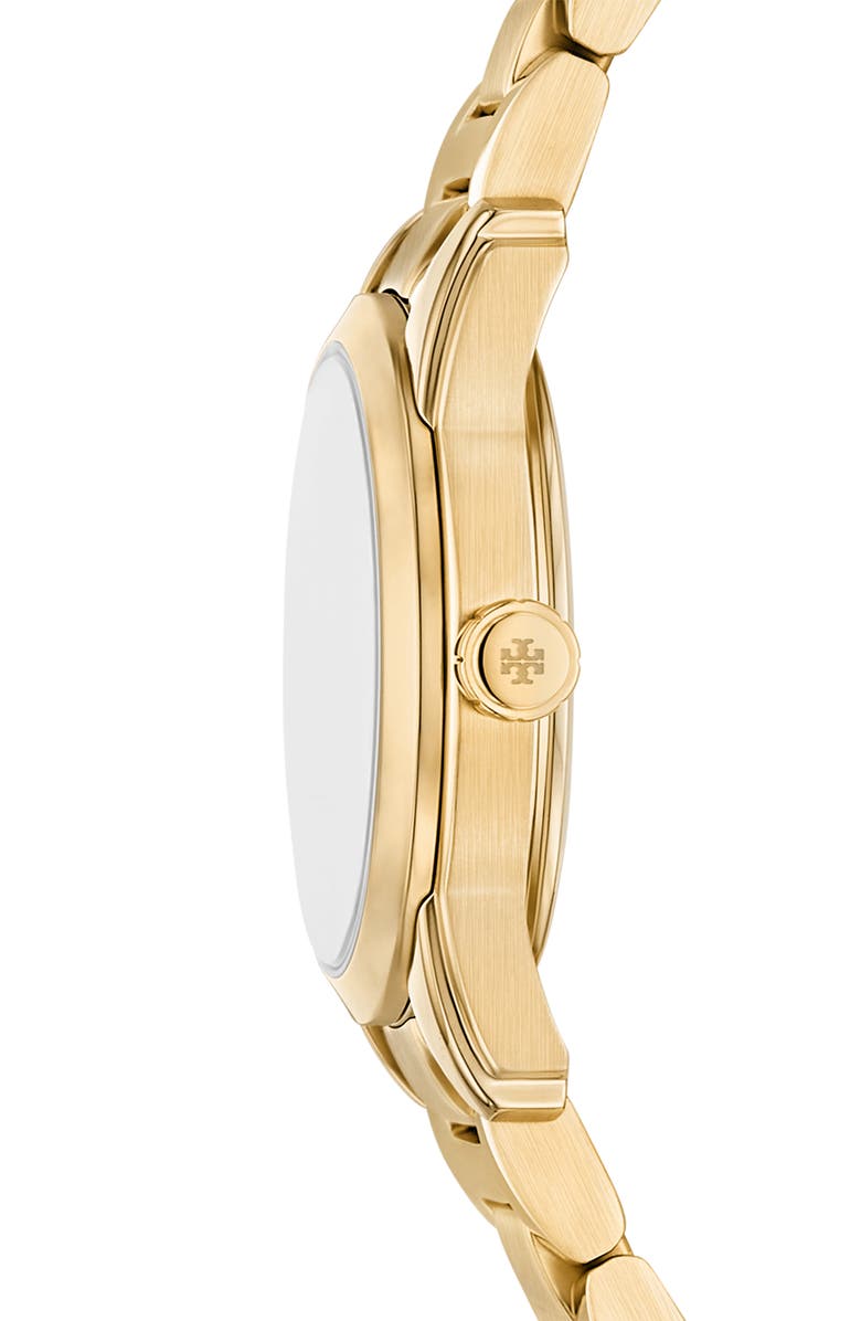 Tory Burch The Small Miller Bracelet Watch, 28mm, Alternate, color, Pale Gold