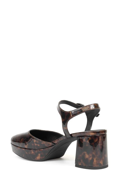 Aerosoles Soir Ankle Strap Platform Pump In Brown