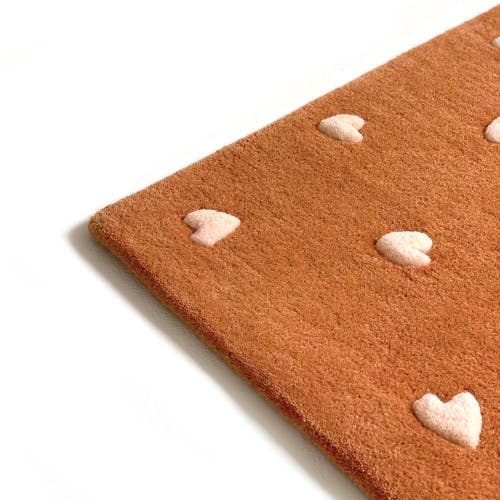 Maison Deux Hearts Rug In Brown