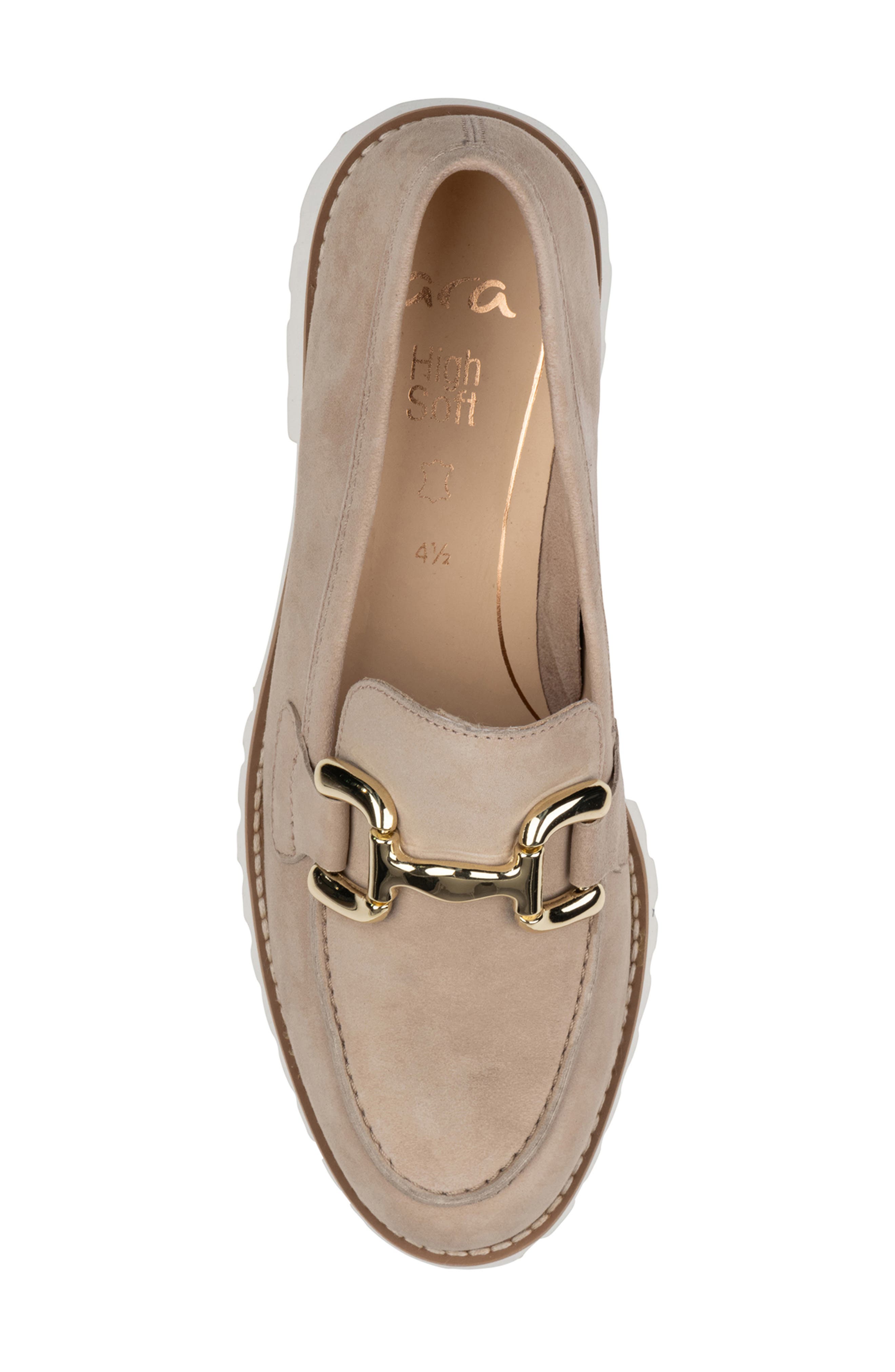 ara Kiana Lug Sole Loafer, Alternate, color, Sand