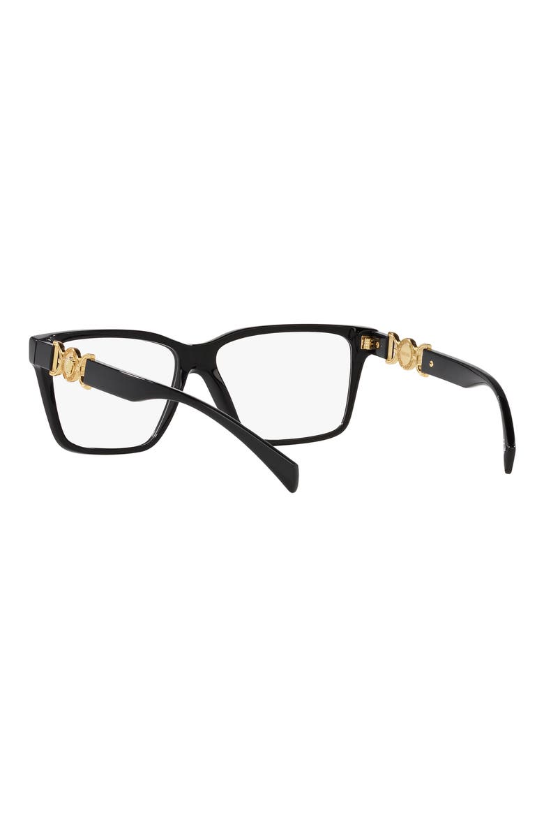 54mm Rectangular Optical Glasses, Alternate, color, BLACK
