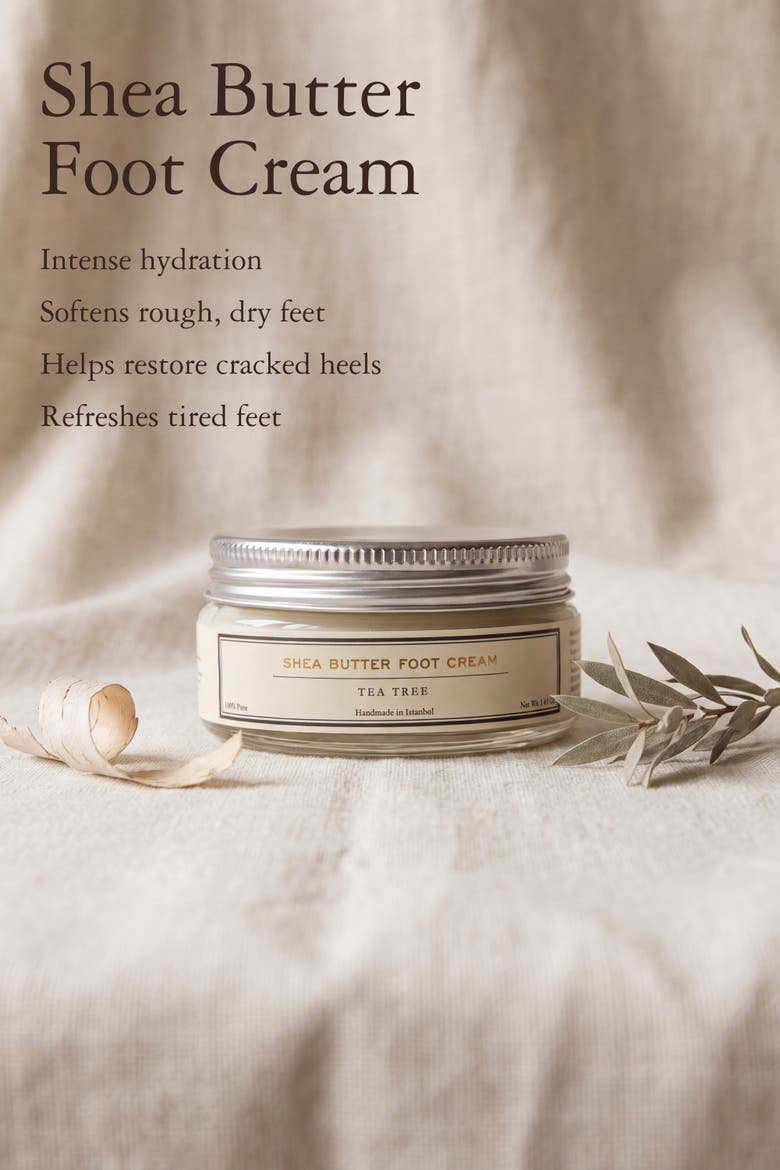 Shea Butter Tea Tree Hydrating Soothing Foot Cream, Alternate, color, Cream