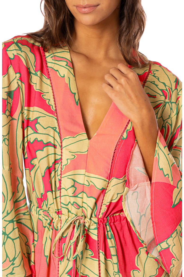 Palm Garden Joy Cover-Up Dress, Alternate, color, RED