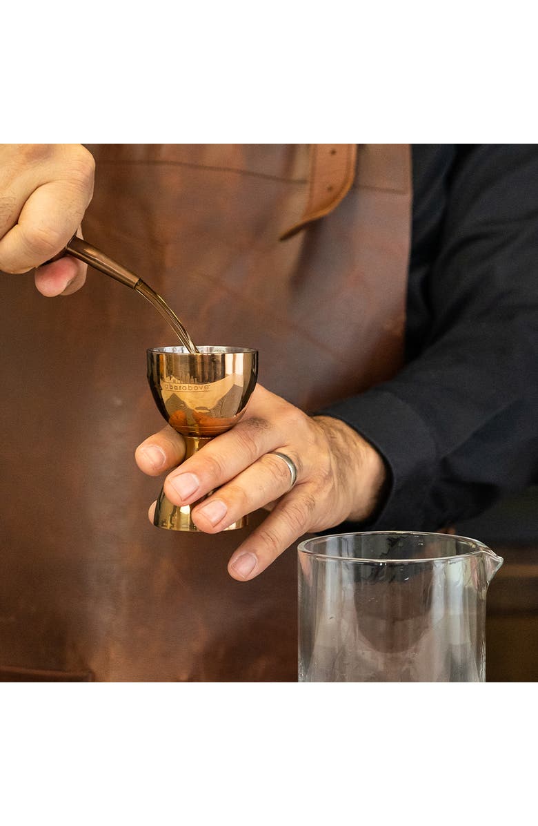 A Bar Above Antique Copper Bell Cocktail Jigger, Alternate, color, Antique Copper