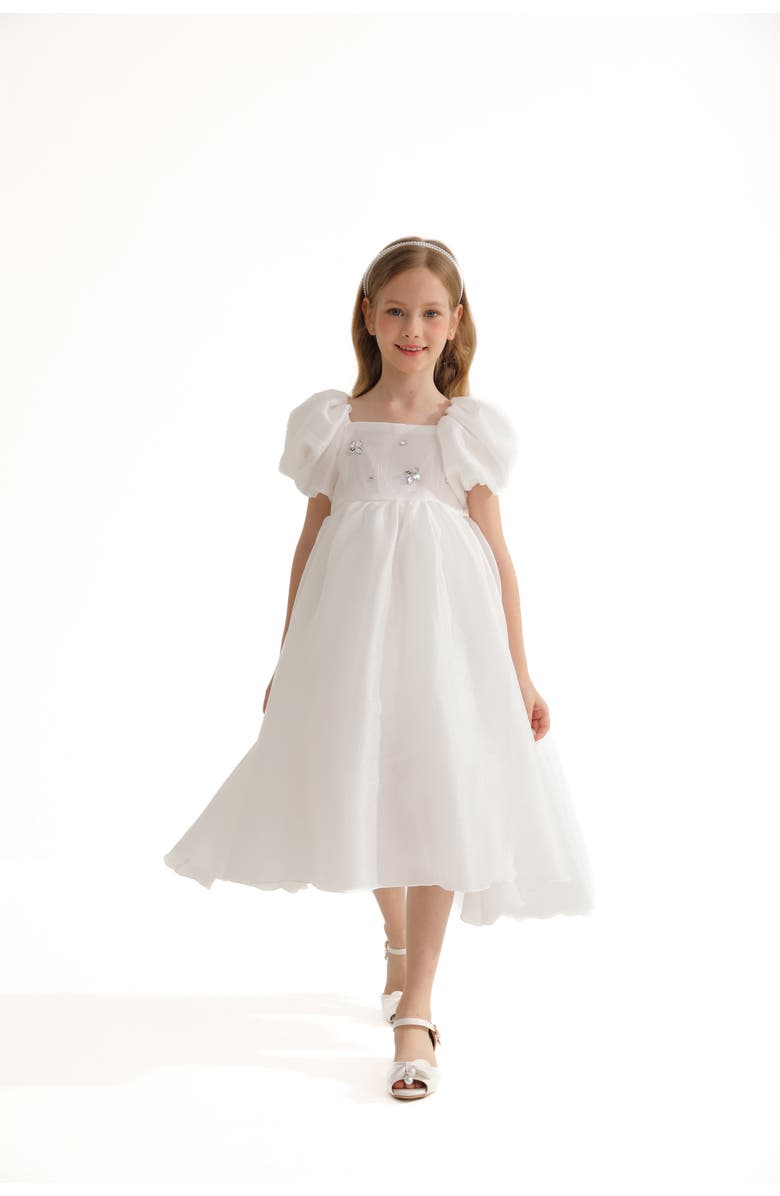 Tulleen Janelle Dress, Main, color, White
