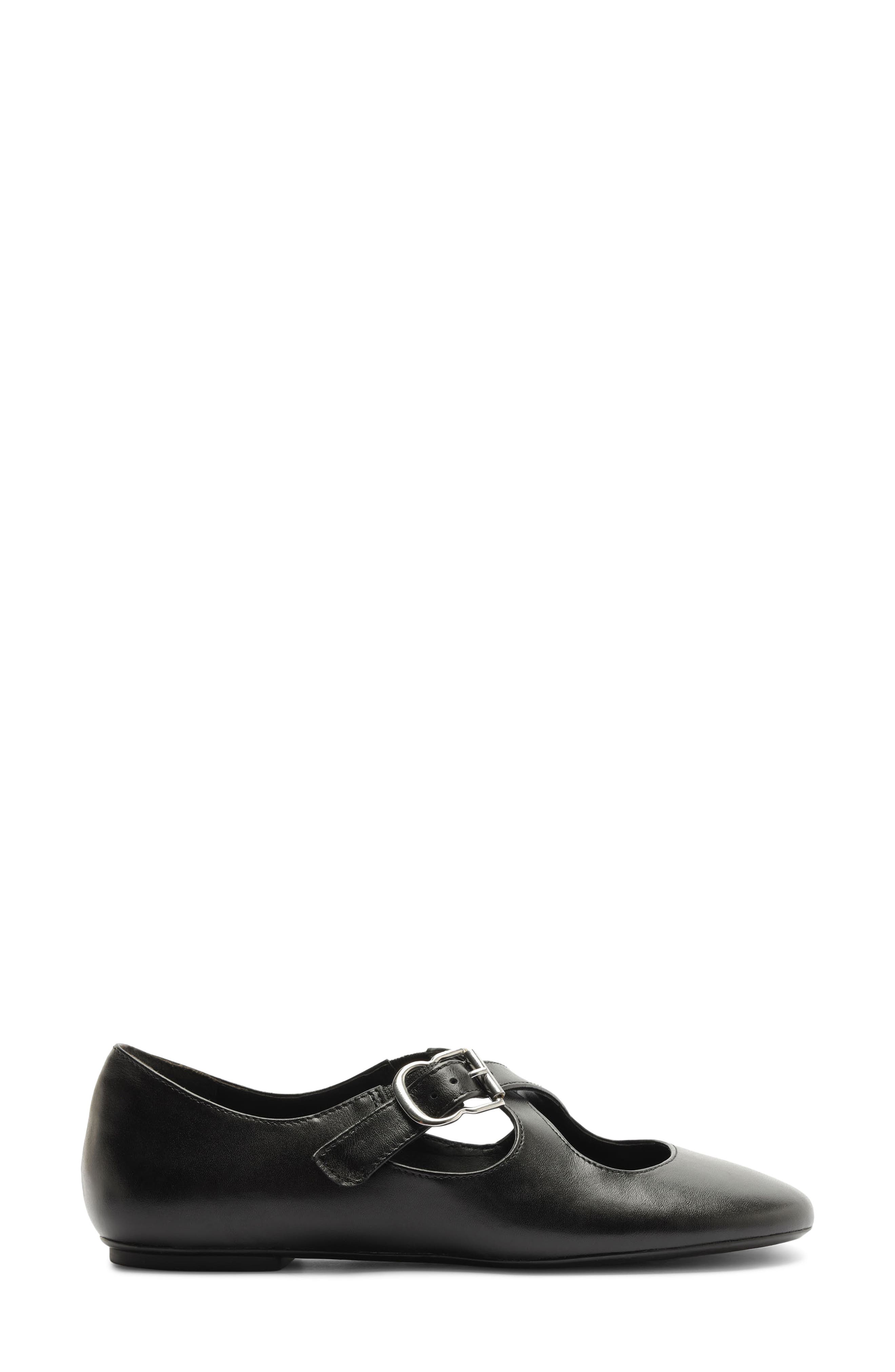 Molly Leather Mary Jane Flat, Alternate, color, BLACK