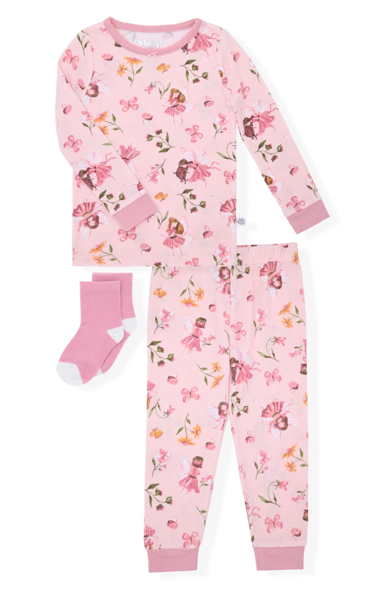 SLEEP ON IT Kids' Fairy Two-Piece Pajamas & Socks Set