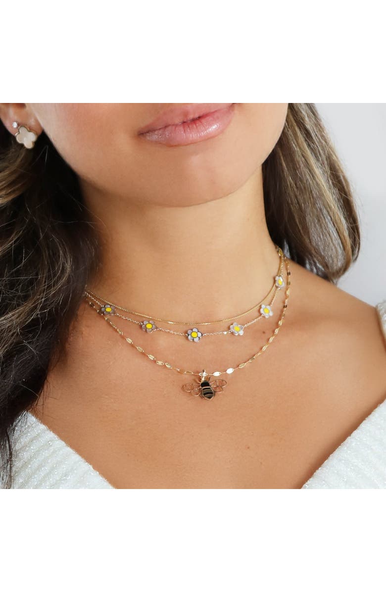 The Lovery Fine Jewelry Onyx Queen Bee Charm, Alternate, color, Onyx