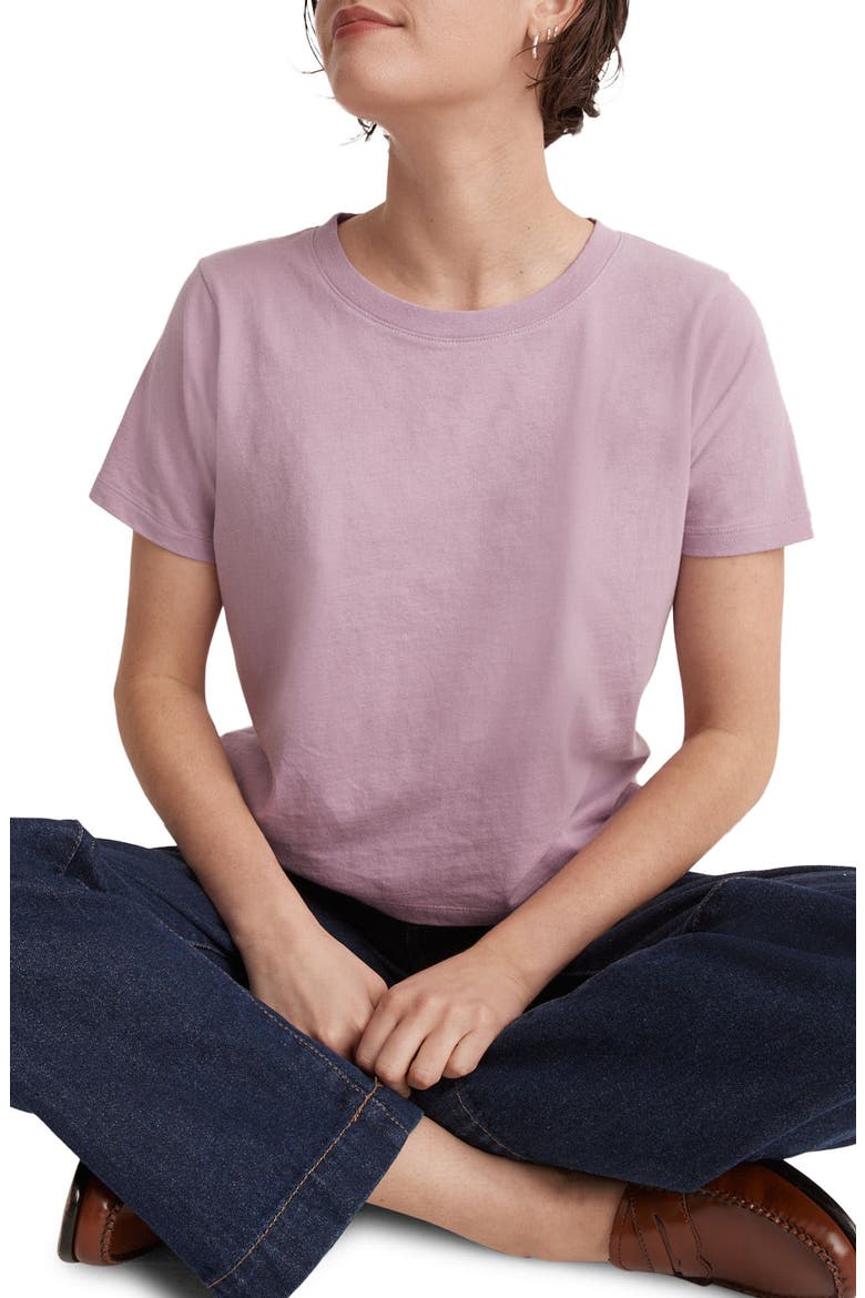 Lakeshore Softfade Cotton Crop Tee, Main, color, VIBRANT LILAC