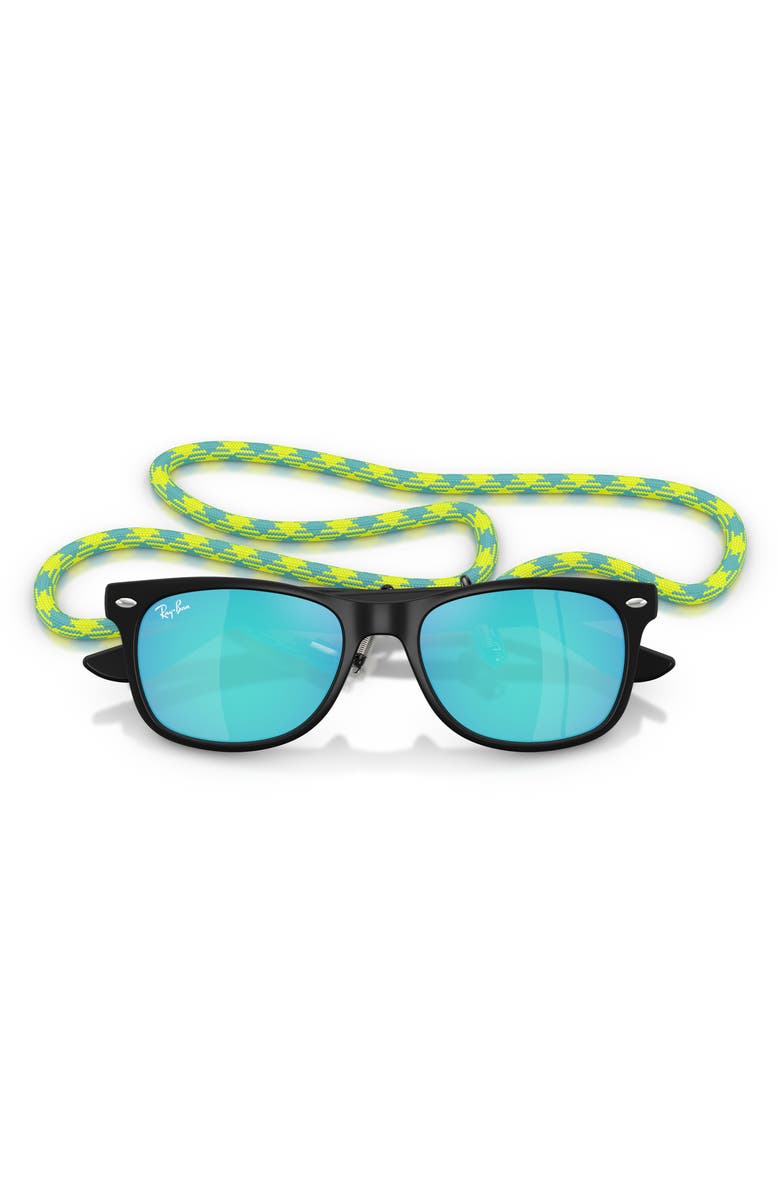 Ray-Ban Kids
Junior Wayfarer 50mm Gradient Square Sunglasses, Alternate, color, Rubber Black/ Turquoise