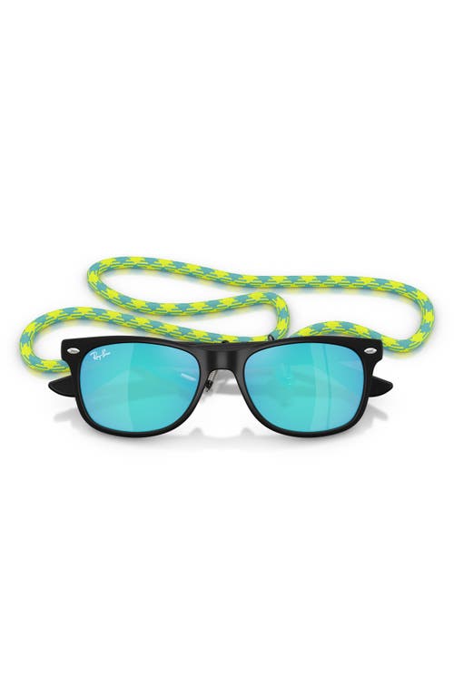 Ray Ban Ray-ban Kids' Junior Wayfarer 50mm Gradient Square Sunglasses In Rubber Black/turquoise