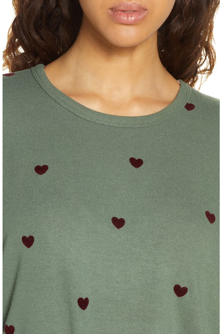 Just Peachy Pajamas, Alternate, color, OLIVE HEARTS