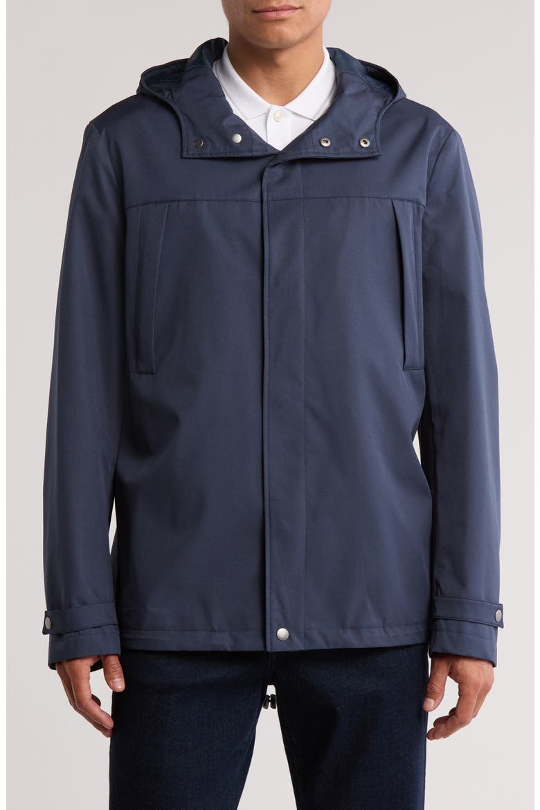 Hooded Windbreaker Jacket, Main, color, DARK NAVY