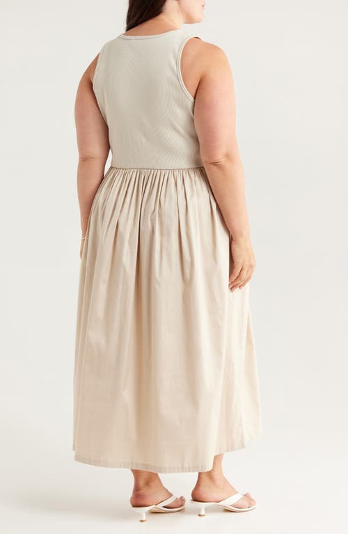 Nordstrom Mixed Media Stretch Cotton Tank Maxi Dress