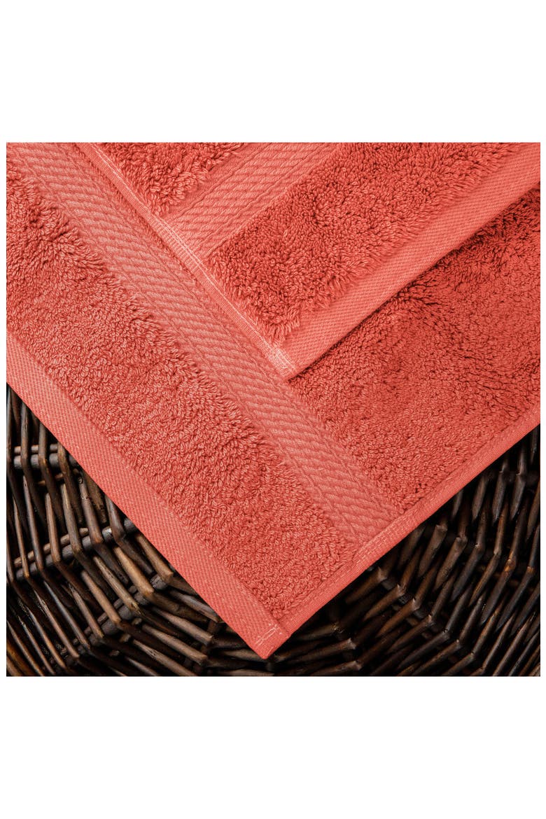 Egyptian Cotton 10-Piece Towel Set, Alternate, color, CORAL