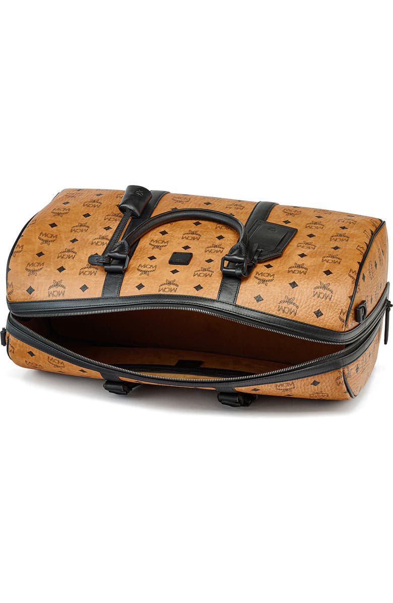 MCM Traveler Visetos Coated Canvas Duffle Bag, Alternate, color,