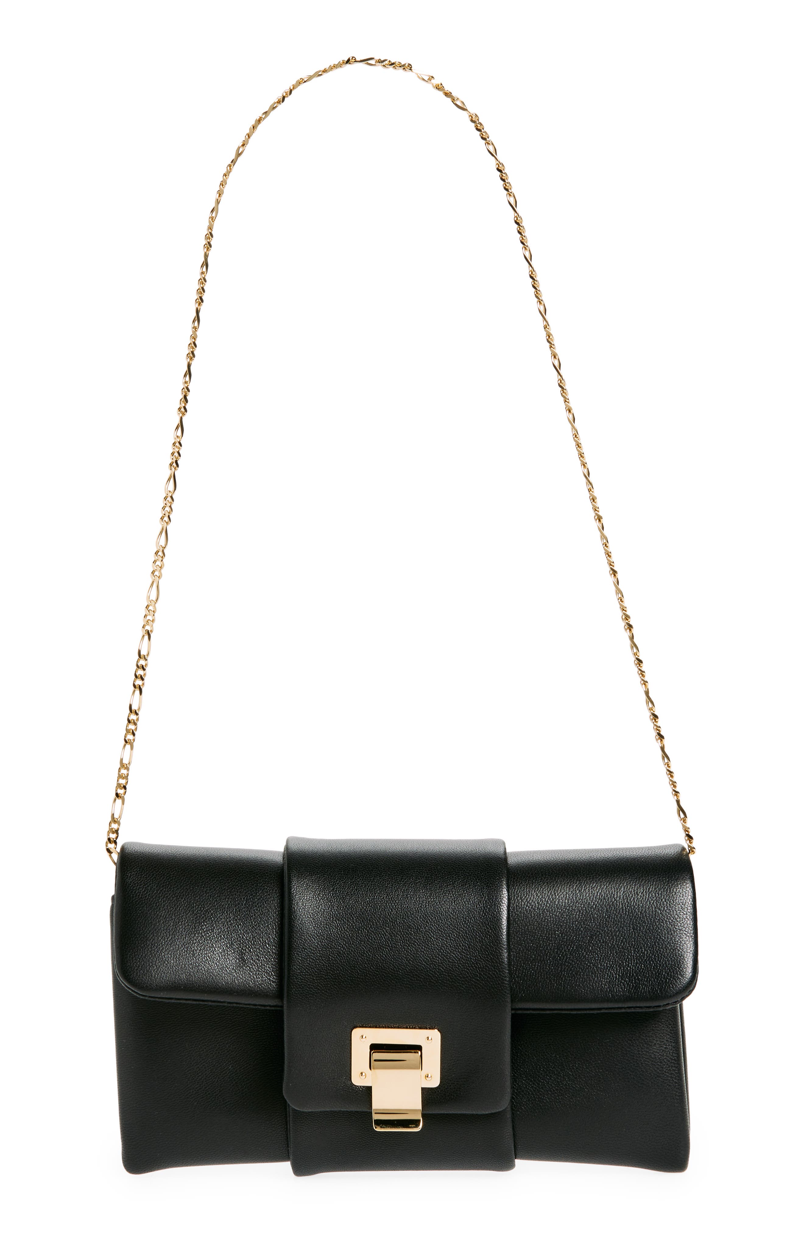 Proenza Schouler Flip Leather Clutch, Main, color, 
