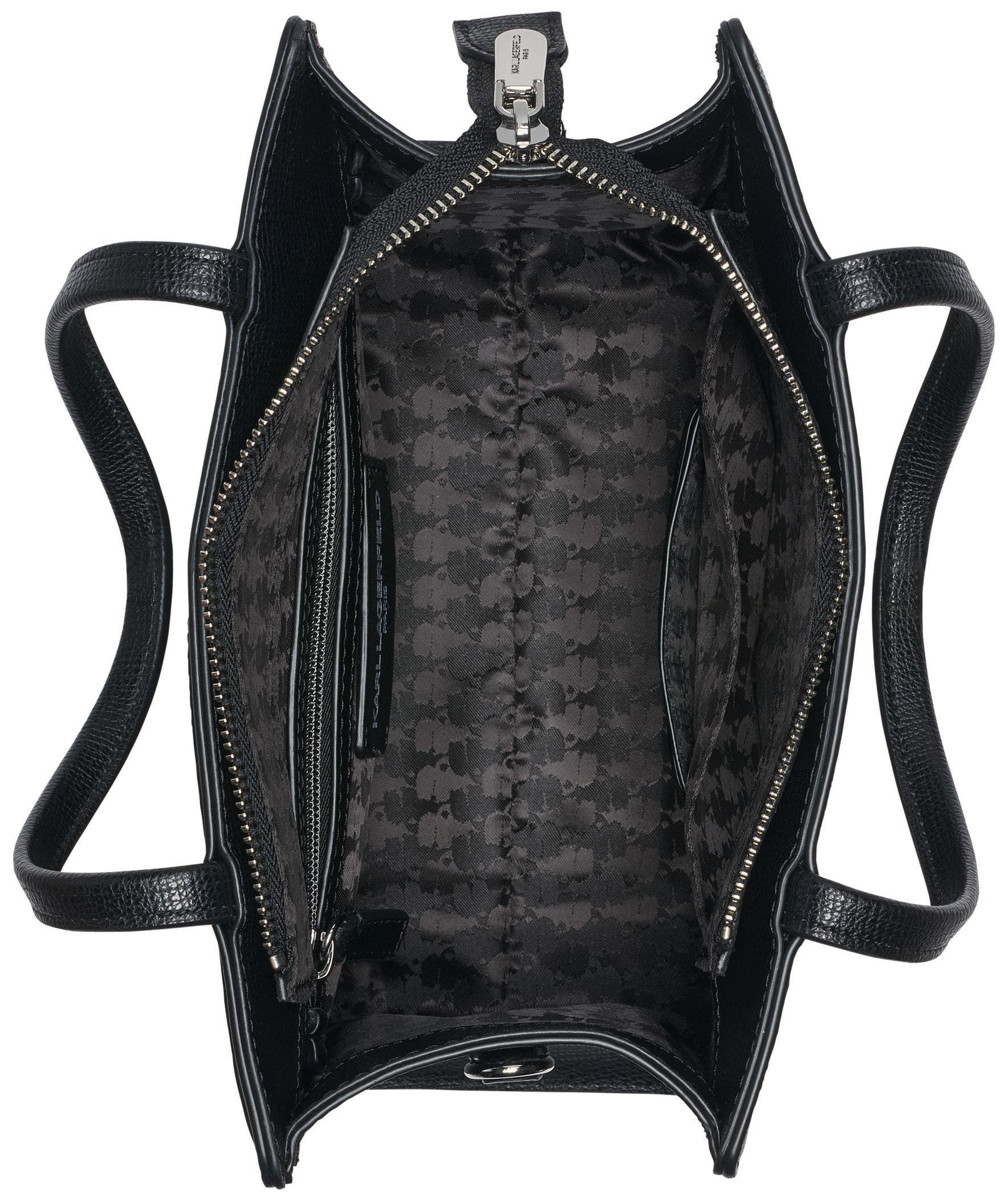 KARL LAGERFELD PARIS Maybelle Satchel, Alternate, color, Black Shimmer