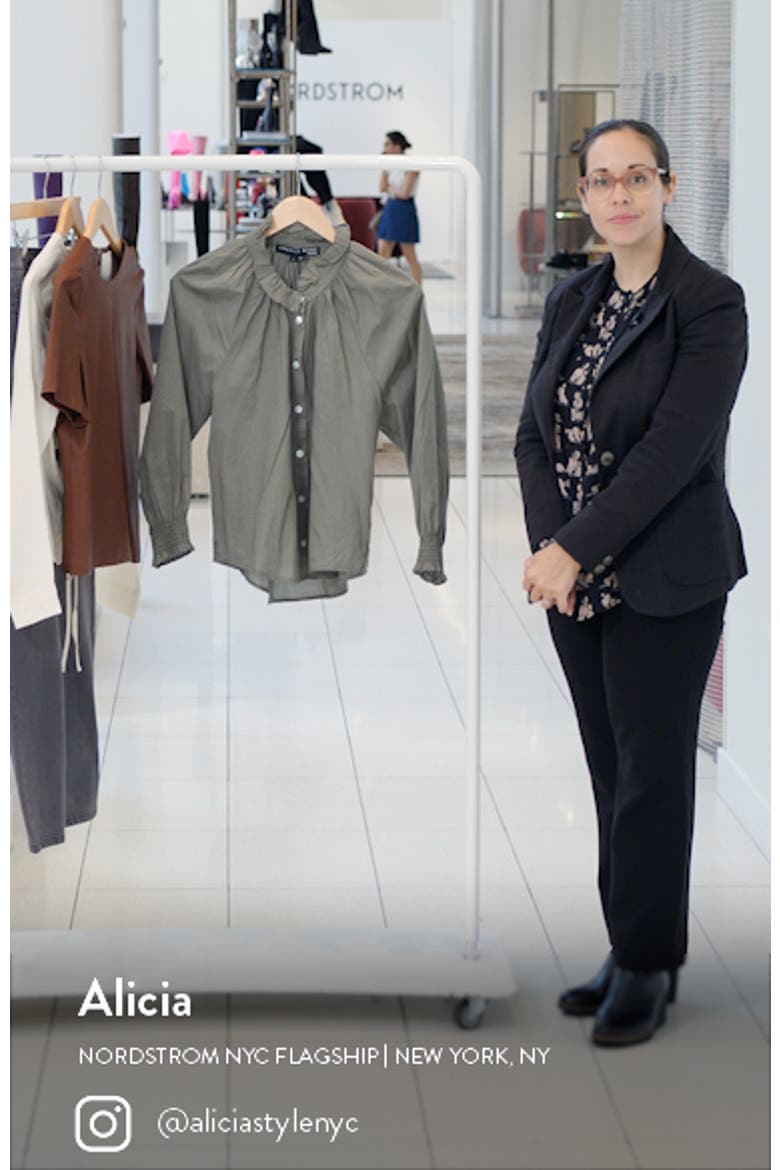 Calisto Ruffle Collar Cotton Button-Up Shirt video