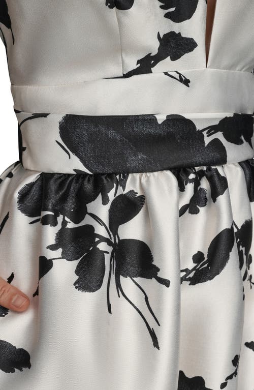 Donna Karan New York Floral A-line Gown In Multi