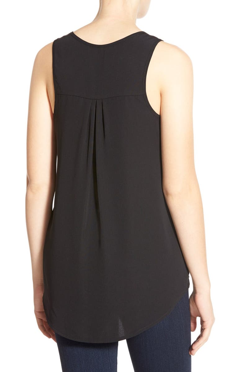 Halogen<sup>®</sup> Scoop Neck Woven Tank, Alternate, color, 