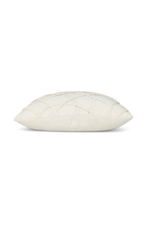 Elaine Smith Illusion Handmade Dimensional Applique Indoor & Outdoor Woven Accent Pillow