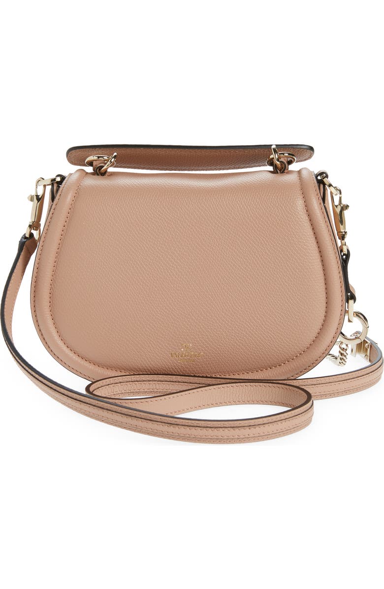 Valentino Garavani VSling Leather Saddle Bag, Alternate, color, Rose Cannelle