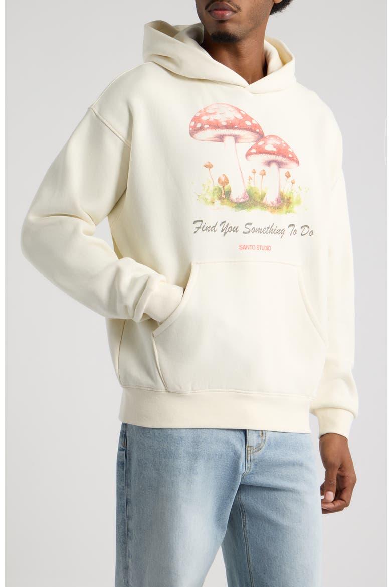 Shrooms Graphic Hoodie, Main, color, CREAM