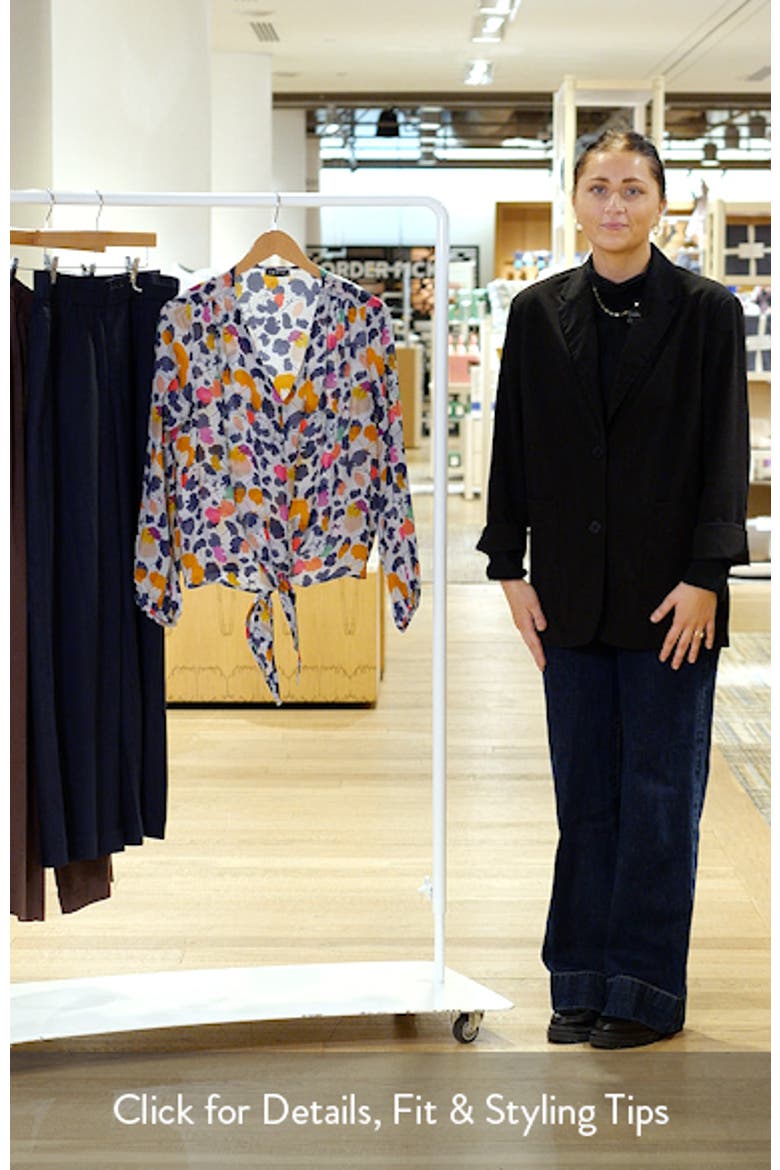 Print Tie Front Top video