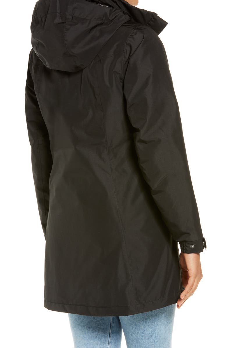 Helly Hansen Aden Hooded Waterproof Insulated Rain Jacket, Alternate, color, Black