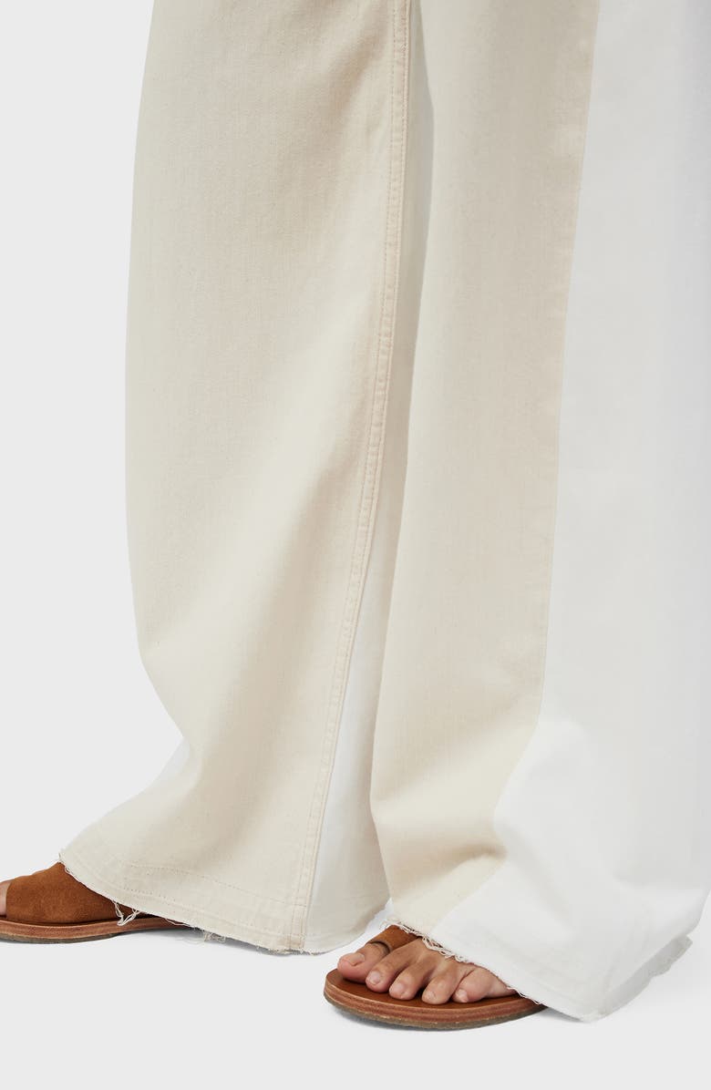 rag & bone Sofie Two-Tone High Waist Wide Leg Jeans, Alternate, color, Double Ecr