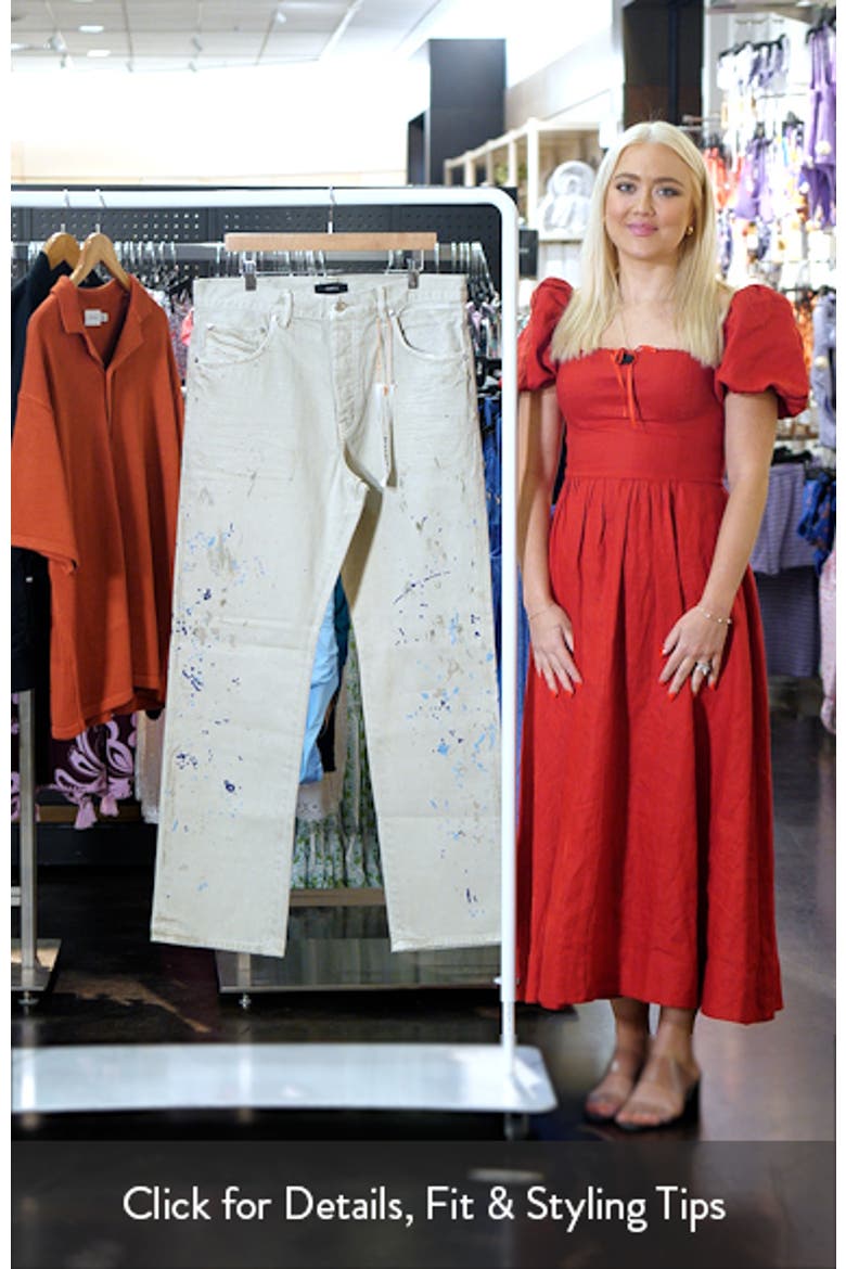 Double Paint Embroidered Straight Leg Jeans video