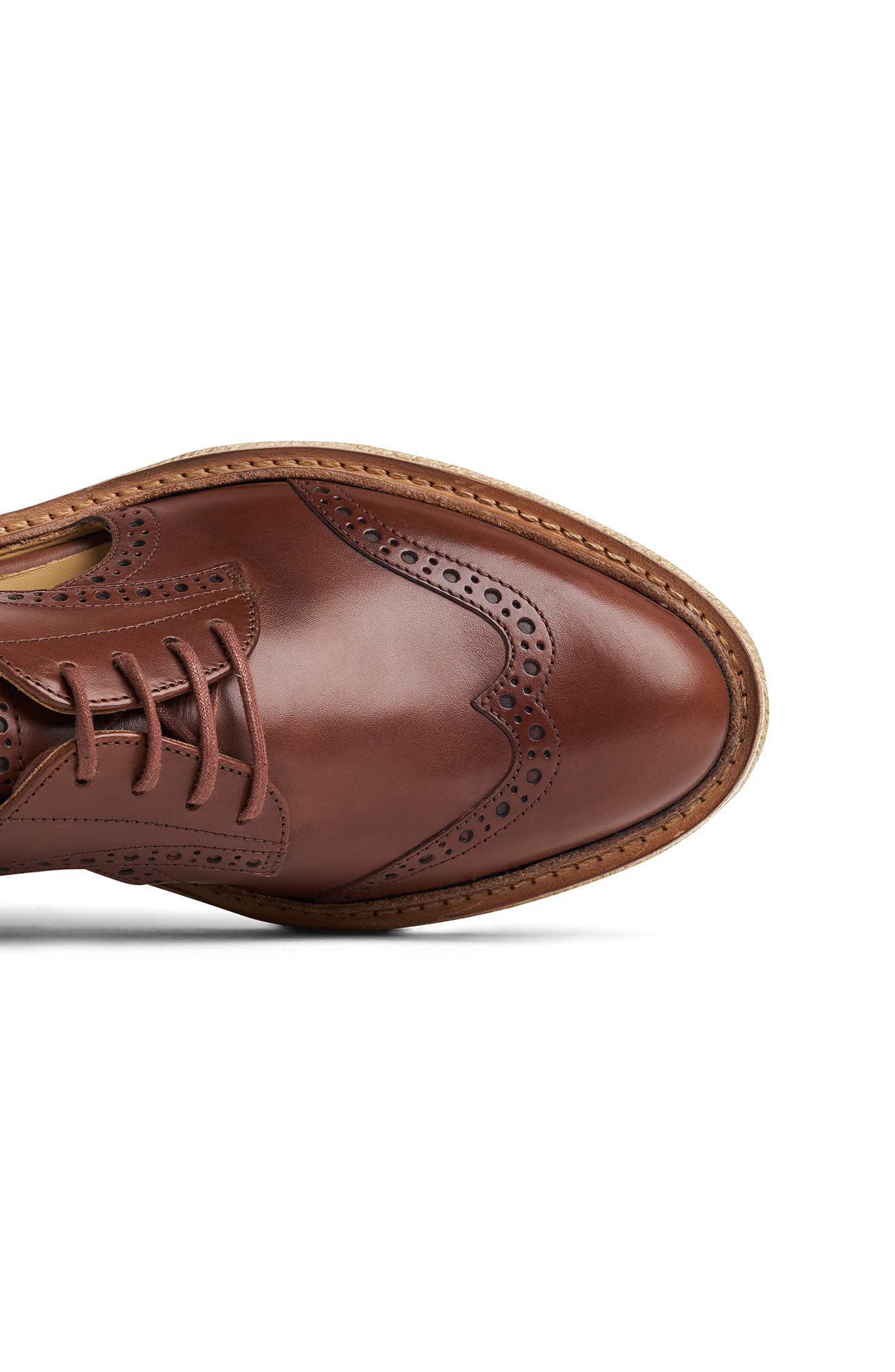 THE OFFICE OF US Ms. Sherman Leather Derby, Alternate, color, Walnut