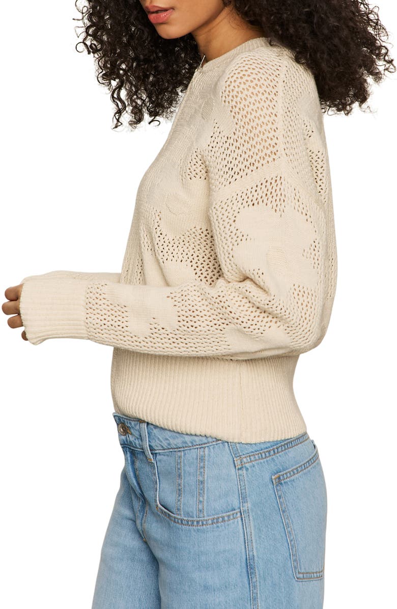 Sanctuary Flower Pop Open Stitch Jacket, Alternate, color,