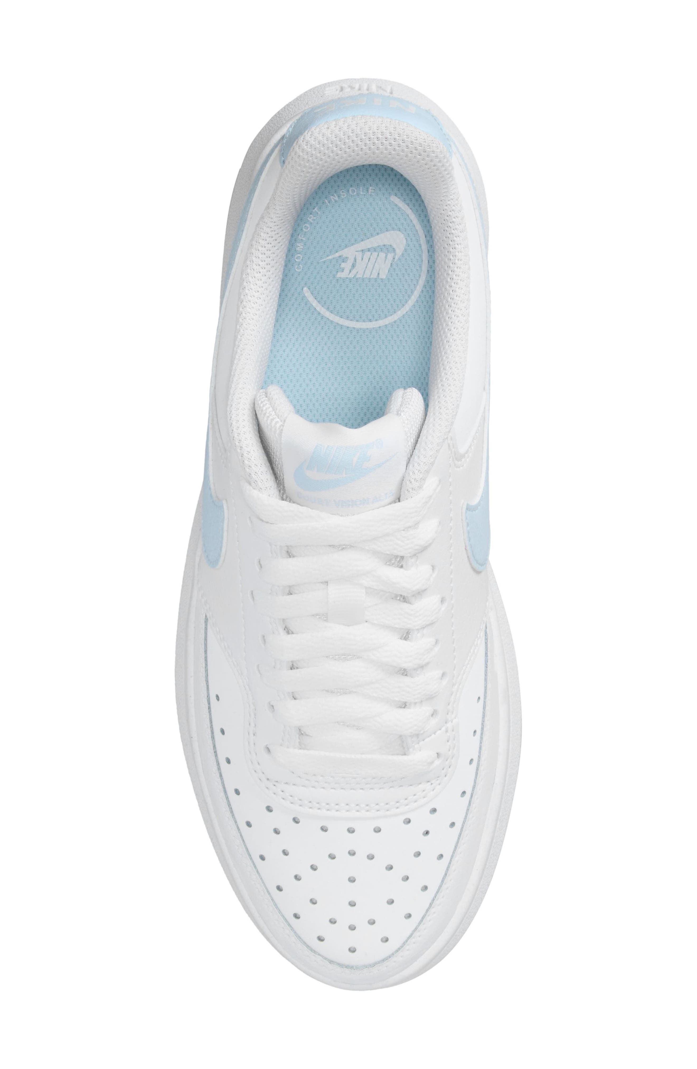 Nike Court Vision Alta Sneaker, Alternate, color, White/ Glacier Blue